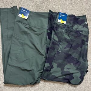 NWT Old Navy Camouflage and Green Leggings